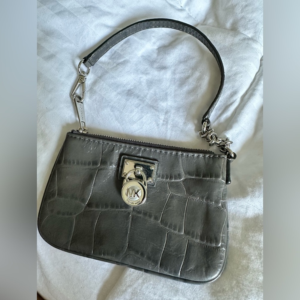 Michael Kors Faux-Croc Wristlet